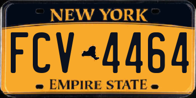 NY license plate FCV4464