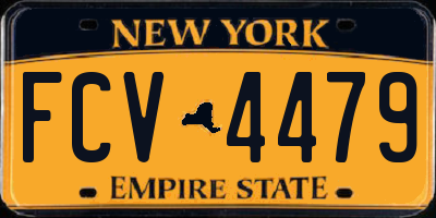 NY license plate FCV4479