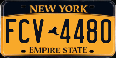 NY license plate FCV4480