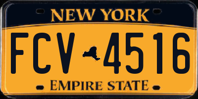 NY license plate FCV4516