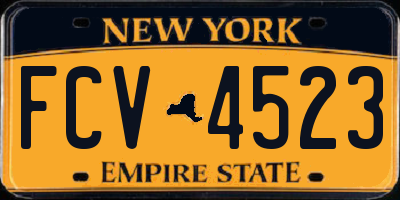 NY license plate FCV4523