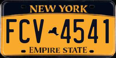 NY license plate FCV4541