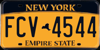 NY license plate FCV4544