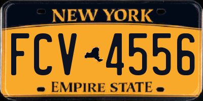 NY license plate FCV4556