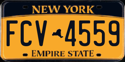 NY license plate FCV4559