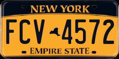 NY license plate FCV4572