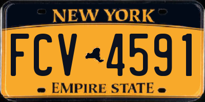 NY license plate FCV4591