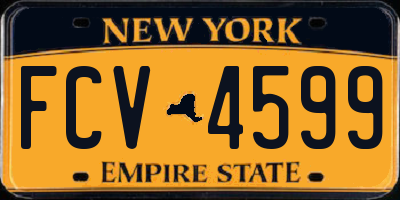 NY license plate FCV4599