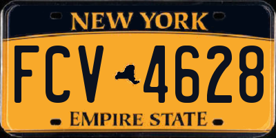 NY license plate FCV4628