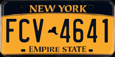 NY license plate FCV4641