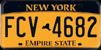 NY license plate FCV4682