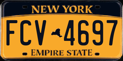 NY license plate FCV4697