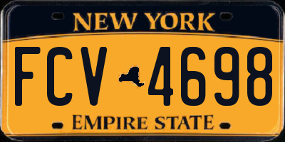 NY license plate FCV4698