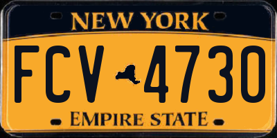 NY license plate FCV4730