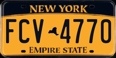 NY license plate FCV4770