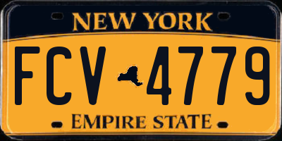 NY license plate FCV4779