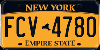 NY license plate FCV4780