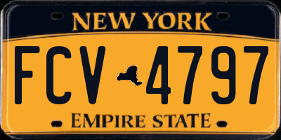 NY license plate FCV4797