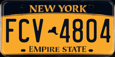 NY license plate FCV4804