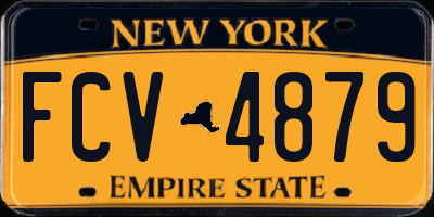 NY license plate FCV4879