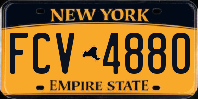 NY license plate FCV4880