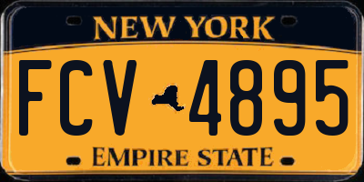 NY license plate FCV4895