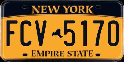 NY license plate FCV5170