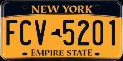 NY license plate FCV5201