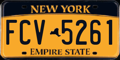 NY license plate FCV5261