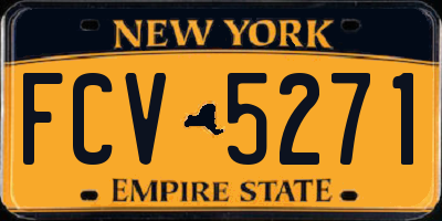 NY license plate FCV5271
