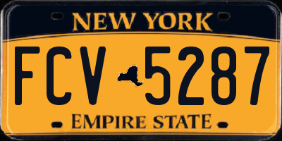 NY license plate FCV5287
