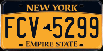 NY license plate FCV5299