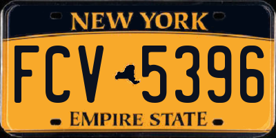 NY license plate FCV5396