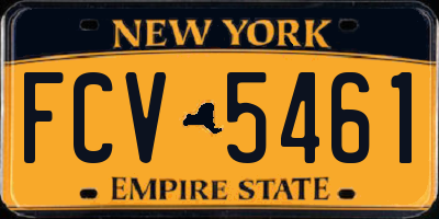 NY license plate FCV5461