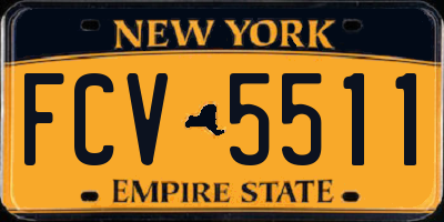 NY license plate FCV5511