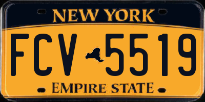 NY license plate FCV5519