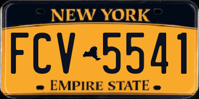 NY license plate FCV5541