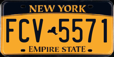 NY license plate FCV5571