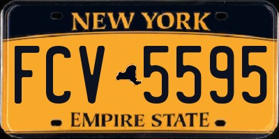 NY license plate FCV5595
