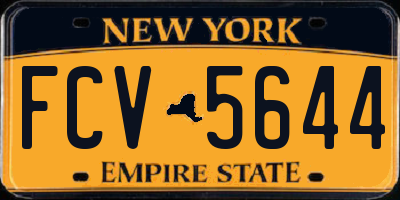 NY license plate FCV5644