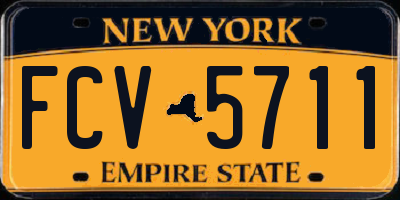NY license plate FCV5711