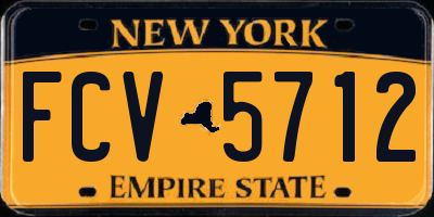 NY license plate FCV5712