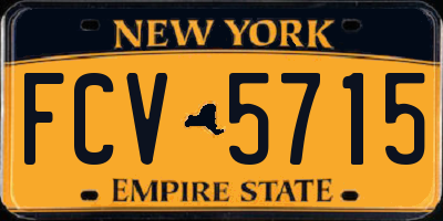 NY license plate FCV5715