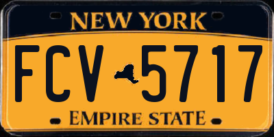 NY license plate FCV5717