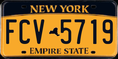 NY license plate FCV5719