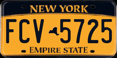NY license plate FCV5725