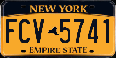 NY license plate FCV5741