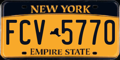 NY license plate FCV5770