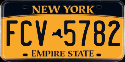 NY license plate FCV5782