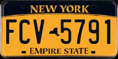 NY license plate FCV5791
